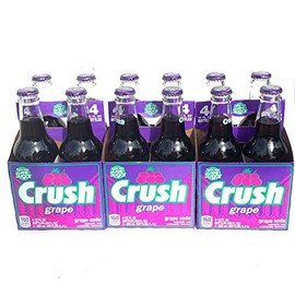 3 Pack Crush Grape Soda Made With Pure Cane Sugar, 12 Fl. Oz., 12 Bottles