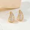 TOFBS Earrings for Women Waterdrop Drop with Diamond Earrings Chunky