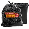 42 Gallon Large Black Trash Bags 33x48in (10 Count)
