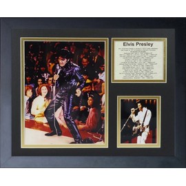Legends Never Die Elvis Presley In Concert Framed Photo Collage, 11x14-Inch ,Black