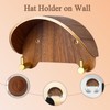 yunmanqiji 2 Pack Cowboy Hat Rack, Wooden Satin Finish Hat