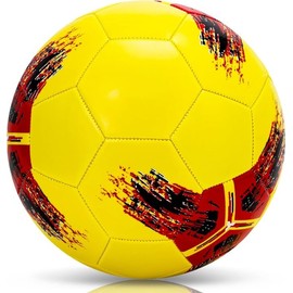 KMZ Kids Football Ball Size 5 - Small and Lightweight - Ideal Football Gifts for Boys - Soft Indoor&Outdoor Soccer Ball for Kids Training, Leather Football, Perfect for Futsal