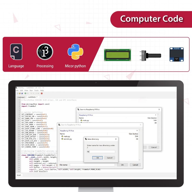 GeeekPi Ultimate Kit for Raspberry Pi Pico W with Headers,