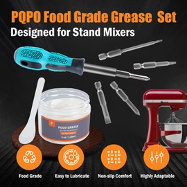 Grease Kit Compatible with KitchenAid Stand Mixer,Includes 4 Oz Food Grade Grease, 4-in-1 Screwdriver, Small Spatula