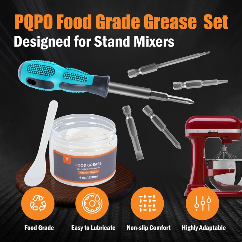 Grease Kit Compatible with KitchenAid Stand Mixer,Includes 4 Oz Food
