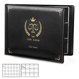 Coin Album, Coin Collection Holder, AITIME 312 Pockets Coin Collection Holder Album for Collectors, Coin Collection Book to Storage Penny to Dollar Coins