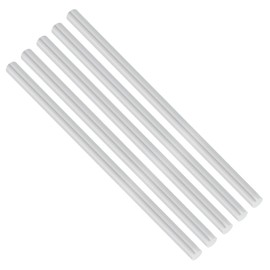 sourcing map 5pcs 3/8"(10mm) Diameter 6061 Aluminum Round Rods 10"(250mm) Length Aluminum Solid Bar for Industrial CNC, DIY Craft, Robotics, Silver