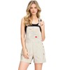 Revolt Women's Juniors Classic Twill Short Overalls (Fly Khaki, Large)