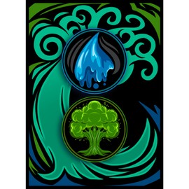 MTG All 26 Color Combination Guilds (Blue/Green) - 100ct Matte TCG Card Art Sleeves by Ai Armor