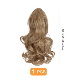 Traziewell Ponytail Extension Long Curly Clip in Claw Hair Extensions Natural Looking Synthetic High Temperature Fibres Hairpieces for Women, 0915