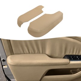 KBH Front Door Panel Armrest Cover Replacement for 2008 2009 2010 Honda Odyssey, PU Leather Upholstery, Anti-Scratch, Beige
