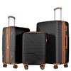 LJLB Durable Hardshell Luggage Set - 3 Piece Spinner Suitcase