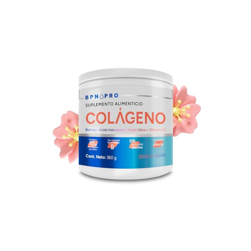 Bpn Pro Colágeno Hidrolizado Polvo Por Toma Vitaminas Ácido Fólico