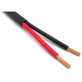 electrosmart 2 Core Twin Red/Black Copper Automotive Auto Boat Marine Cable Wire 2 x 1mm Thin Wall Flat Stranded 12V 24V 16.5 Amp (20m)