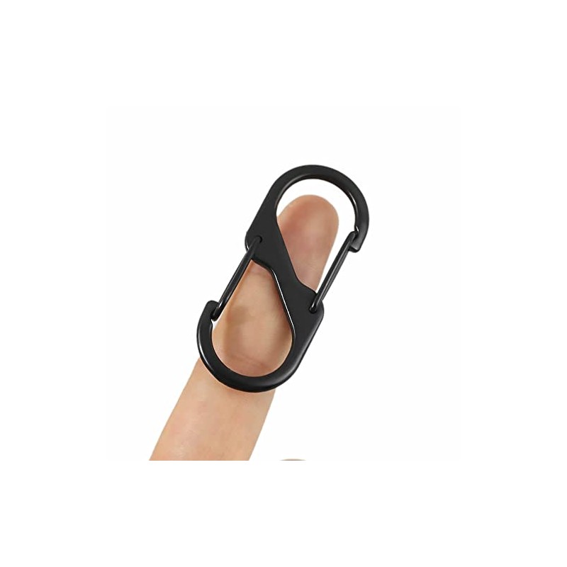[FUSSED] 10 Pcs S-Shaped Carabiner, Small Adjustable Metal Buckle, Chain