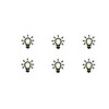 Light Sticker Set of 6 Stickers Light Switch Sticker Symbol
