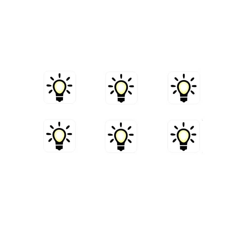 Light Sticker Set of 6 Stickers Light Switch Sticker Symbol