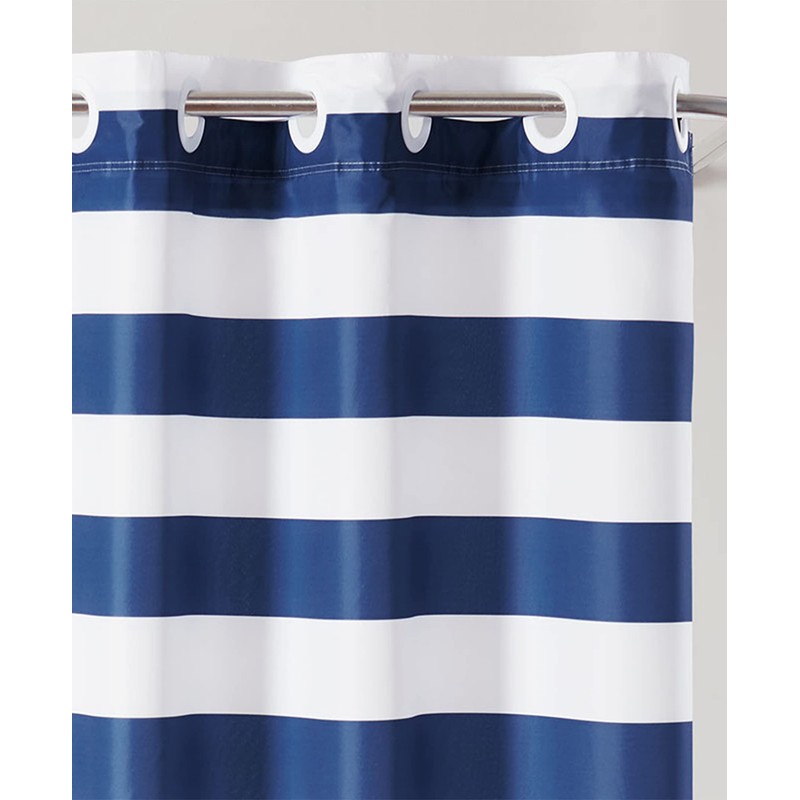 Hookless It's A Snap! Cabana Stripe 71" x 74" Shower