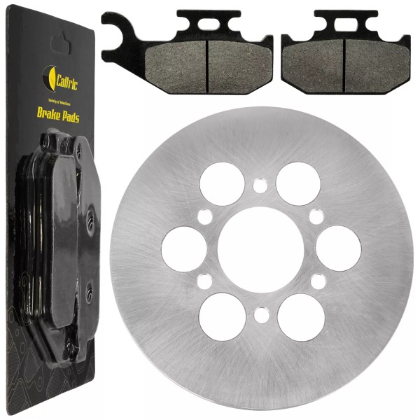 Caltric Rear Brake Disc Rotor W/Pad for Yamaha Rhino 660