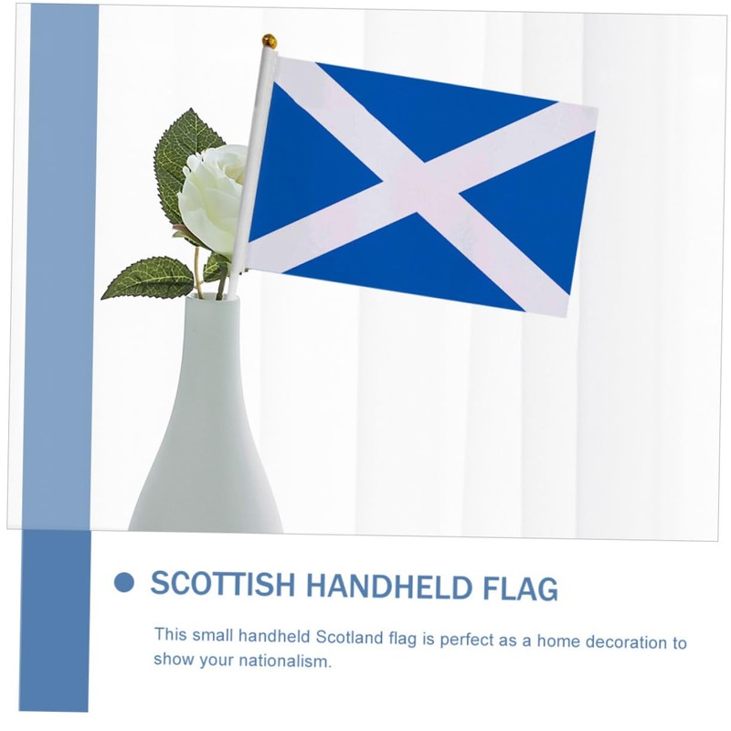 BIUDECO Hand Waving Scottish Flags 20pcs Mini Flags for Sports