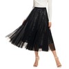 Dwirapal Sequin Long Tulle Skirt Layered Flowy Fairy Sparkle Party