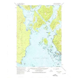 YellowMaps Sitka A 5 AK topo map, 1:63360 Scale, 15 X 15 Minute, Historical, 1951, Updated 1976, 22 x 18 in - Polypropylene