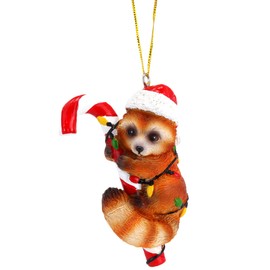 Red Panda Christmas Ornament, Holiday Decor for Trees, Seasonal Decoration for Animal Lovers, 3.25 Inches