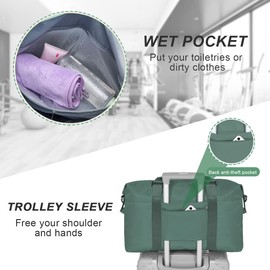 Sports Travel Duffle Bag,Weekender Bag Overnight Bag for Women,Waterproof Sport Gym Bag,Hospital Bag with Shoulder Strap