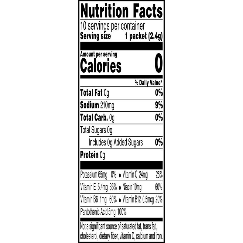 Propel Powder Packets Lemon With Electrolytes, Vitamins and No Sugar,