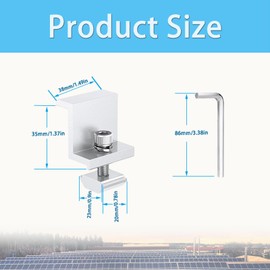 Solar Panel Bracket, Pack of 4 Solar Panel Brackets, 35 mm End Clamp, Z Holder, Aluminium Mount, Roof Mount, PV Modules for Motorhome, Roofs, Walls, Boats