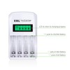 EBL Rechargeable AAA Batteries 1100mAh (8 Counts) with 907 LCD