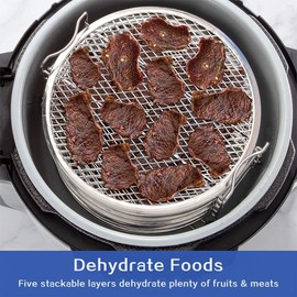 Dehydrator Rack Accessories Compatible with Ninja Foodi Pressure Cooker and Air Fryer 6.5 and 8 Quart, Instant Pot Air Fryer 8 Qt ,Stainless Steel Stand