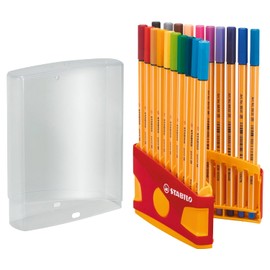 STABILO Point 88 - Set con 20 Rotuladores Estuche Rigido