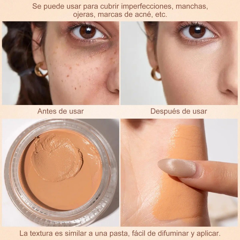 Iluminador Para Ojos, Corrector De Ojeras Fórmula Suave, 10g