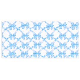 KSDUT Coquette Preppy Pink Bow Beach Towel - Aesthetic Girly Trendy Sky Blue Bowknot Pool Towels Microfiber Absorb Water Travel Towels 60x30 Inches for Bathroom Kitchen Gym Yoga, Gifts for Girls Lady