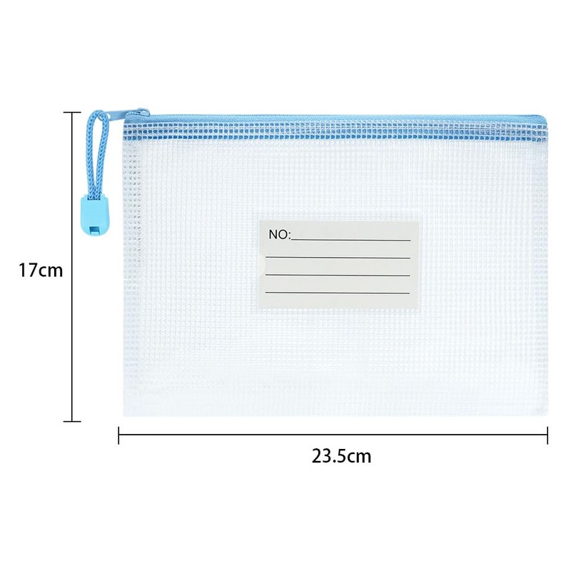 Vicloon Document Bag A5, Pack of 10 Zip Pockets with