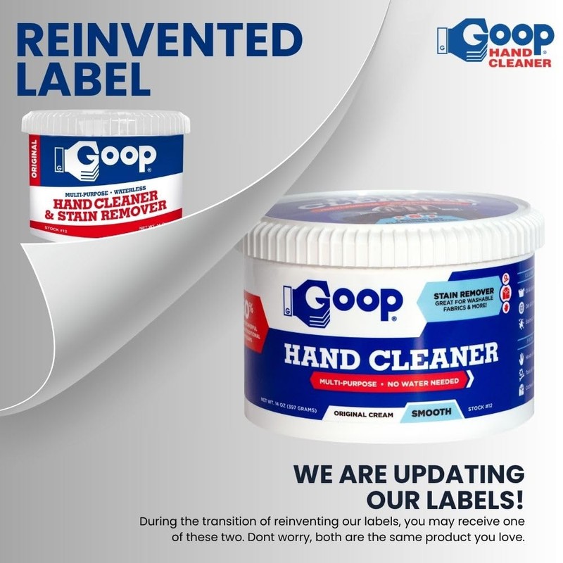 GOOP Original Multi-Purpose Waterless Hand Cleaner and Stain Remover -
