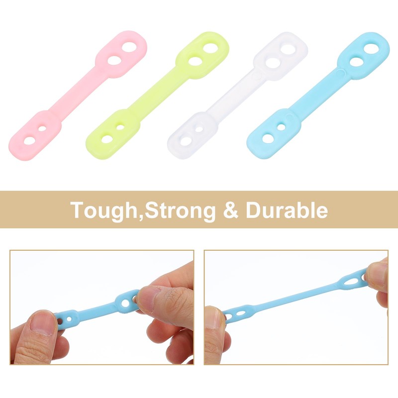 QUARKZMAN Pack of 40 Clothes Hangers, Windproof Plastic Strips Hooks,