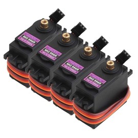 Deegoo [4-Pack] MG996R 55g Metal Gear Torque Digital Servo Motor for Futaba JR RC Helicopter Car Boat Robot