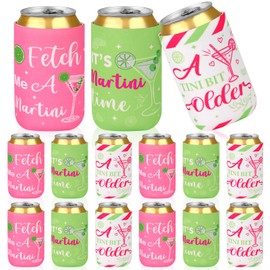 Furbeko 15 Pcs A Tini Bit Older Birthday Party Can Cooler Sleeves Storage Martini Bar Beer Pool Beach Decorations Drink Beverage Coolers Rehearsal Dinner Supplies Favors
