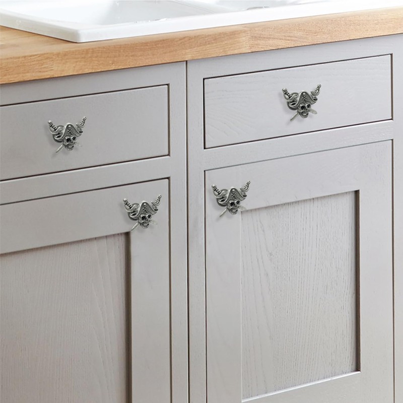 LLDYNW 4 pcs Pirate Knobs Beach Ocean Theme Cabinet Knobs