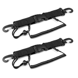 CHSEROK Coil Lanyard, 2 Pieces Coiled Lanyard, Dive Ready ABS Material Lanyards Lock, for Diving, Snorkeling, Underwater Photography, Rock Climbing, Mountaineering, Rafting