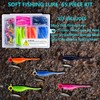 UperUper 65Pcs Crappie Jigs Lure kit, 2 inch Crappie Bait