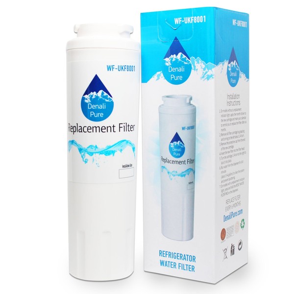 Denali Pure UKF8001 Replacement Refrigerator Water Filter, Compatible with Maytag UKF8001, UKF8001AXX, UKF8001P, 4396395, 469006, EveryDrop Filter 4, Puriclean II - NSF 42 Certified