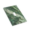 JDAKHD Light Switch Cover Plate Green Marble-Like Texture with Abstract