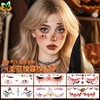 New Cross-Border Halloween Makeup: Cute Ghost Face & Tattoo Stickers 60*160mm/WS-F114 50ea
