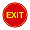 Signs ByLITA Circle Exit Sign (Red/Yellow) - Small