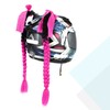 SEGO Helmet Pigtail Braids with Detachable Suction Cup with Bowknot