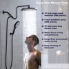 10" Rainfall Shower Head with Handheld Combo, Upgrade 12" Extension