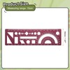 sourcing map Multifunctional Geometric Rulers 15cm Metric and SAE Aluminum